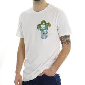 T-SHIRT GO GREEN BIANCO